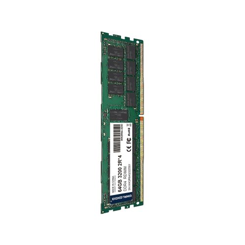 Side view of DDR4 ECC RDIMM server memory module