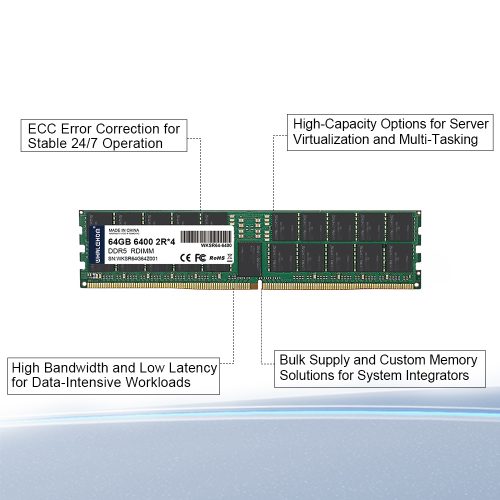 DDR5 RDIMM server memory speed capacity specification