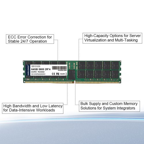DDR5 RDIMM server memory speed capacity specification