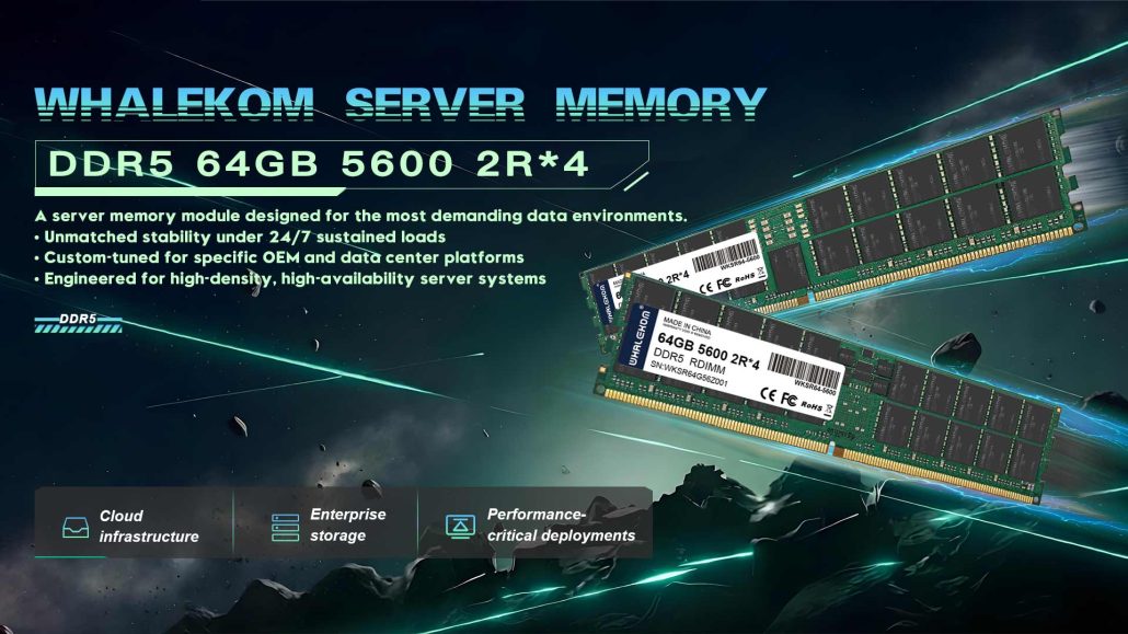 64GB DDR5 ECC server memory for data center virtualization