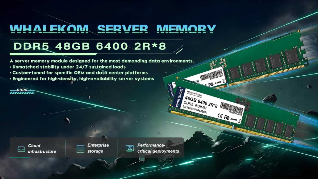 48GB DDR5 ECC server memory for data center virtualization