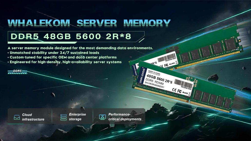 WHALEKOM DDR5 RDIMM 5600MHz ECC server memory