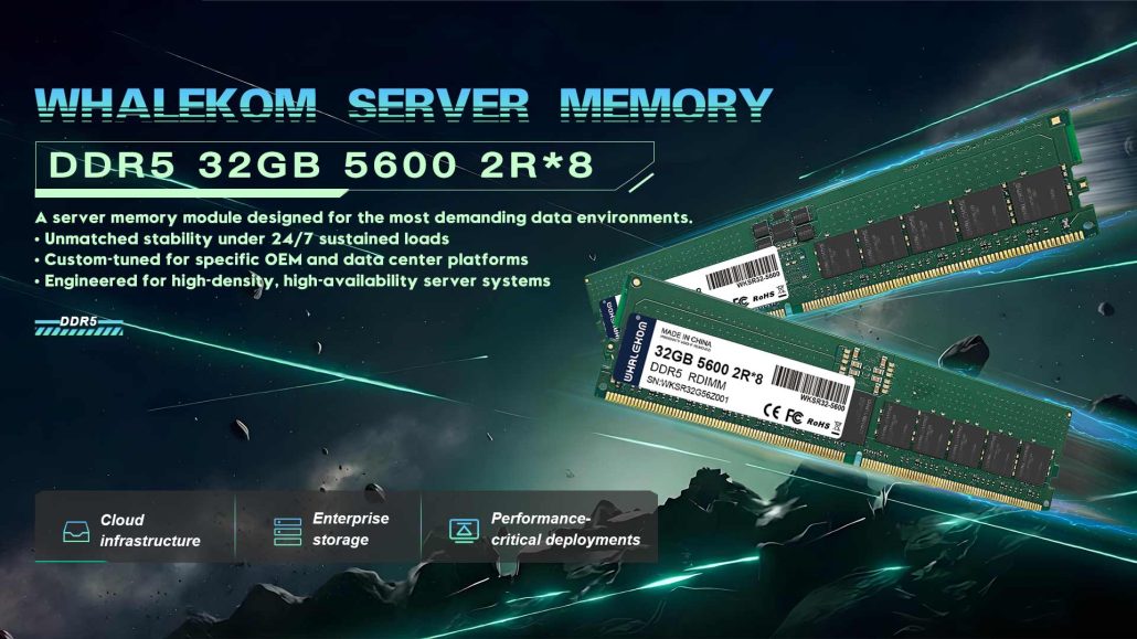 32GB DDR5 ECC server memory for data center virtualization