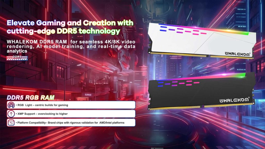 DDR5 RGB Gaming RAM 16GB XMP