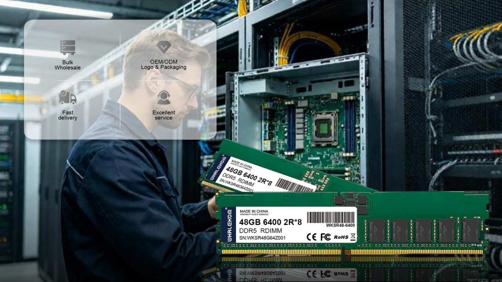 48GB 6400MHz ECC server memory for data center